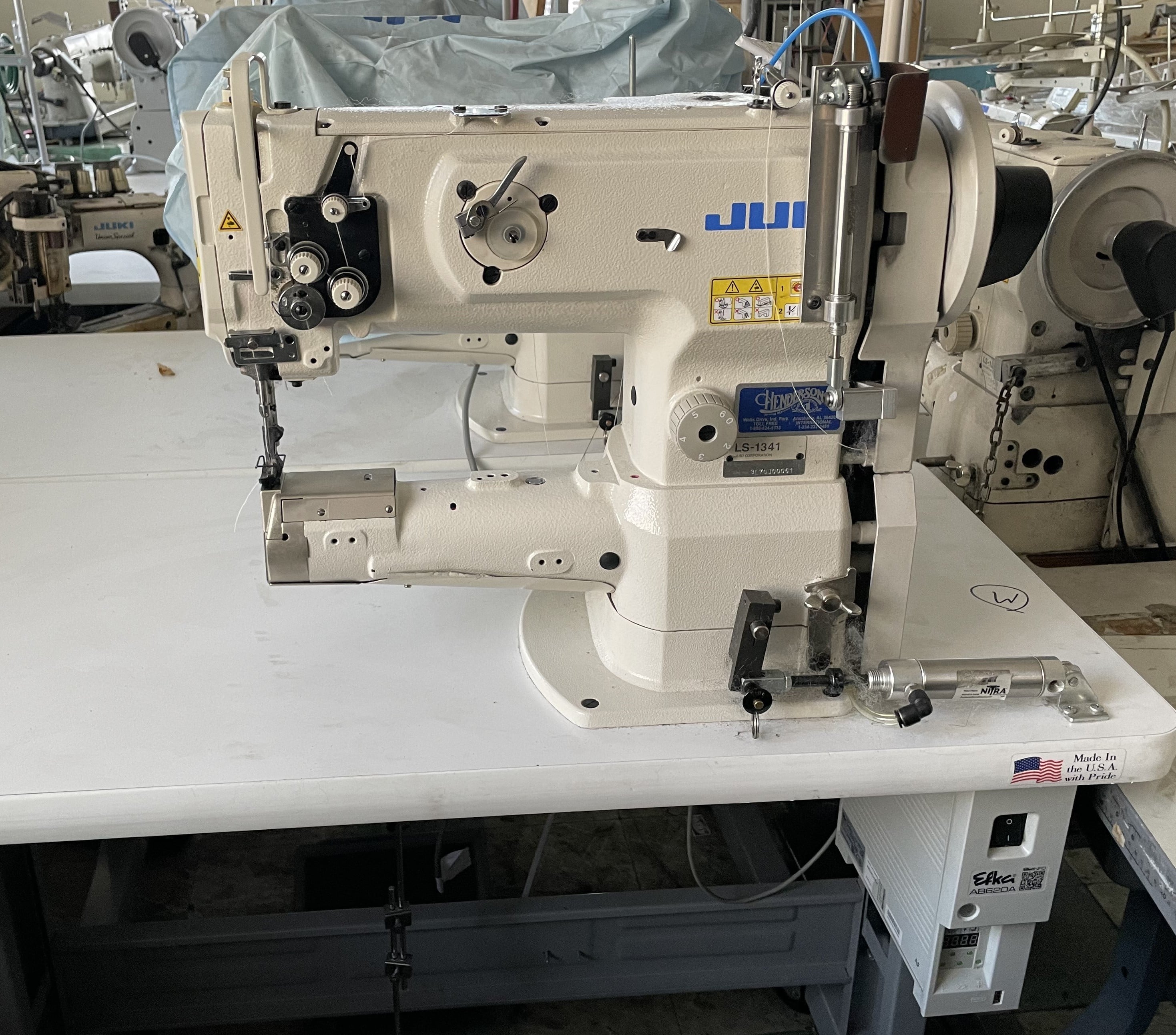 JUKI 
MODEL: LS-1341N
SINGLE NEEDLE 
LOCKSTITCH
CYLINDER BED
WALKING FOOT