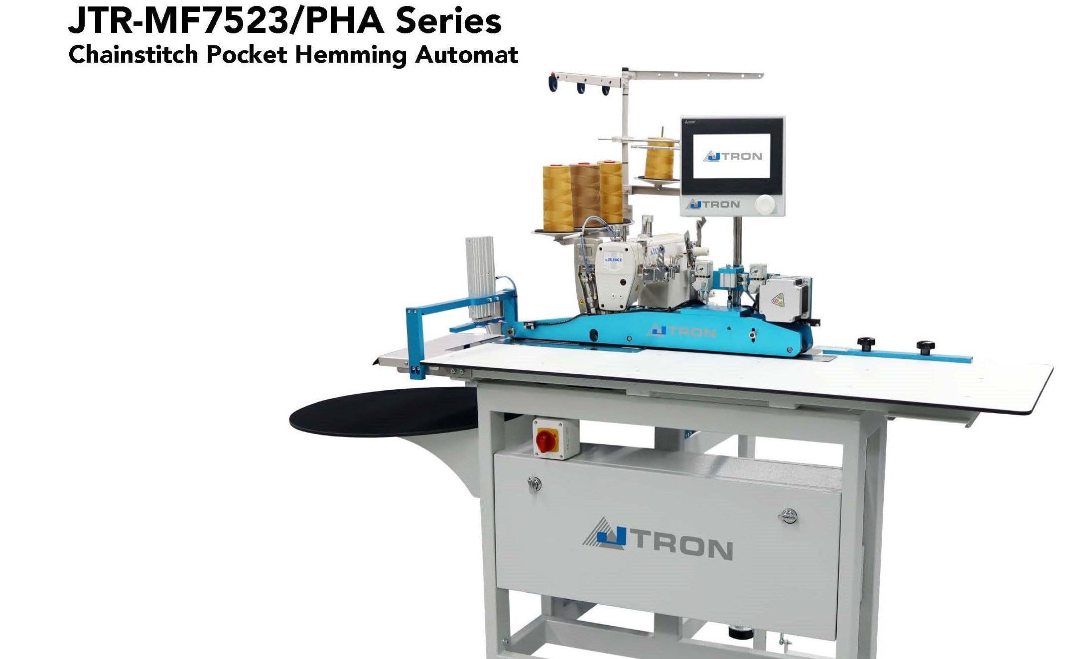 JTRON JTR-MF7523/PHA Series
Chainstitch Pocket Hemming Automat