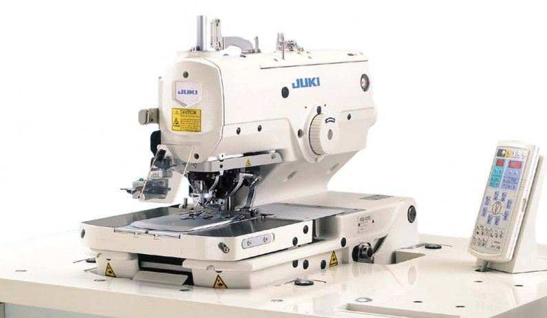 JUKI MEB-3200
Computer-controlled, Eyelet Buttonholing Machine