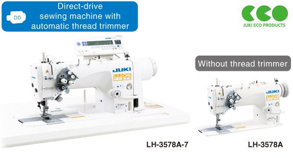 JUKI LH-3578A-7 and LH-3578A
Semi-dry-head, 2-needle, Lockstitch Machine