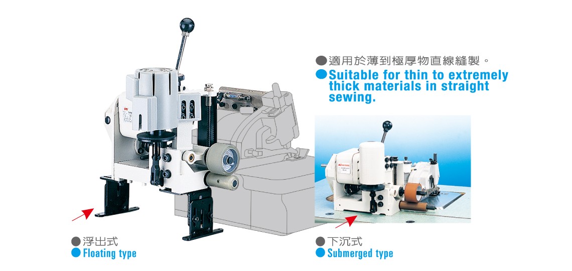 RACING PK  PULLER
for overlock machines.  
Rear puller with upper and lower rollers