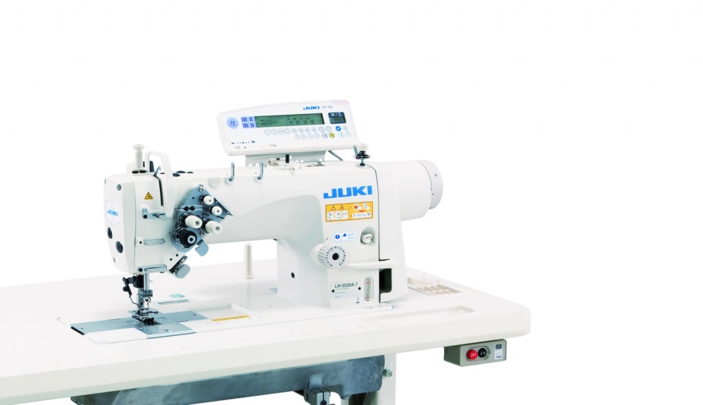 JUKI LH-3528A-7 and LH-3528A
Semi-dry-head, 2-needle, Lockstitch Machine