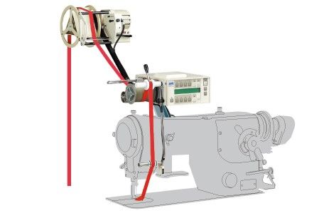 RACING MC E8U-Z
COMPUTERIZED METERING DEVICE FOR ZIG ZAG STITCH MACHINE. UPPER FEED