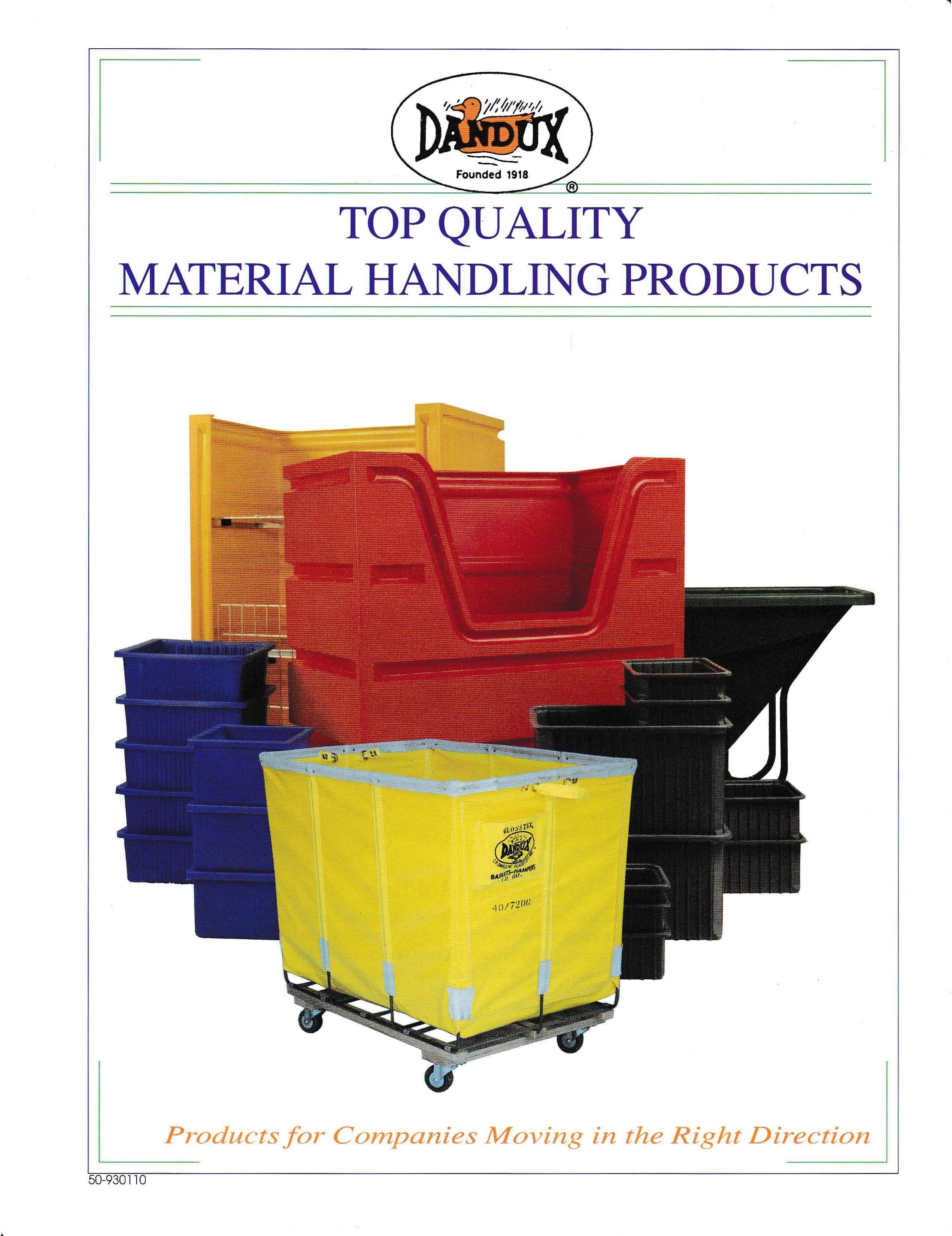 DANDUX canvas basket, hampers and trucks. DANDUX Skid Boxes, DANDUX Tilt Trucks, DANDUX Box Trucks, DANDUX Dividable Tote Boxes, DANDUX Nesting Totes