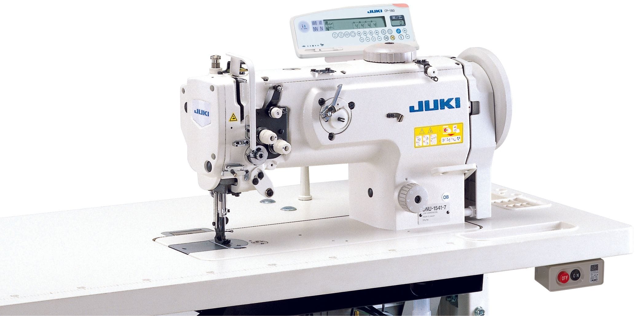 JUKI DNU-1541-7, JUKI DNU-1541S, JUKI DNU-1541
1-needle, Unison-feed, Lockstitch Machine with Double-capacity Hook