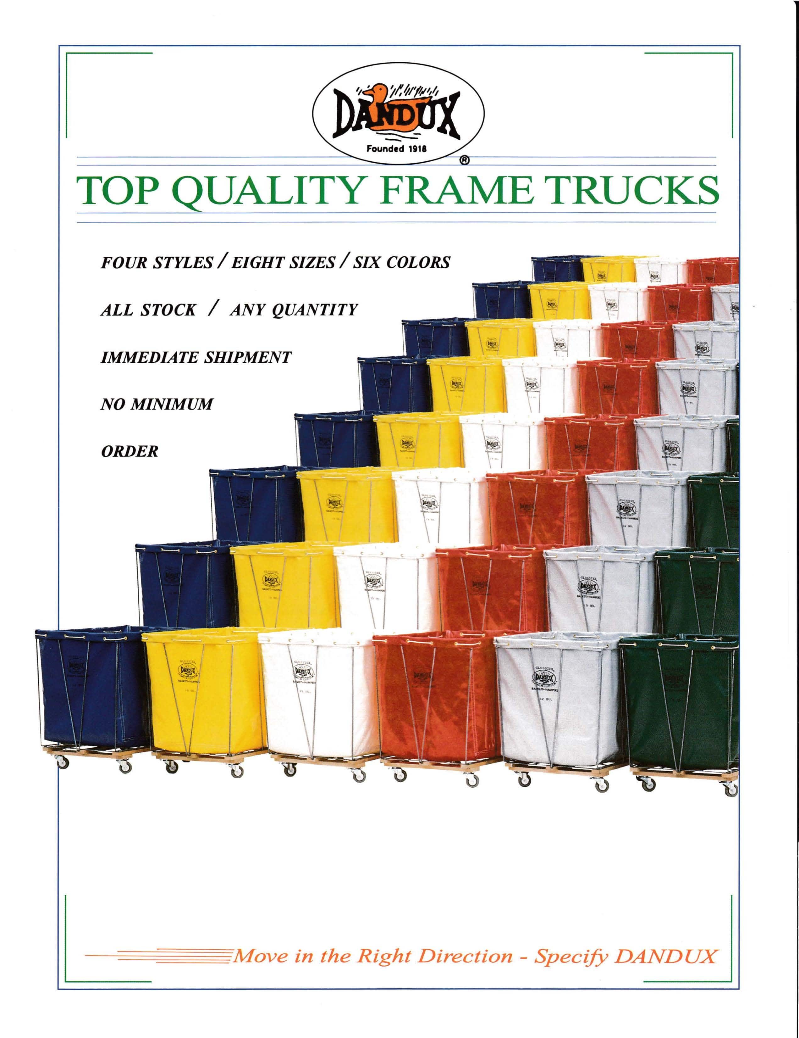 Dandux Frame Trucks - heavy duty fabric liner laced to a truck frame. liners can be easily removed cleaned or replaced. available in canvas or glosstex.