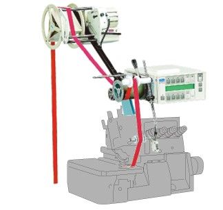 RACING MC E8U-K
COMPUTERIZED METERING DEVICE FOR OVERLOCK MACHINE. UPPER FEED