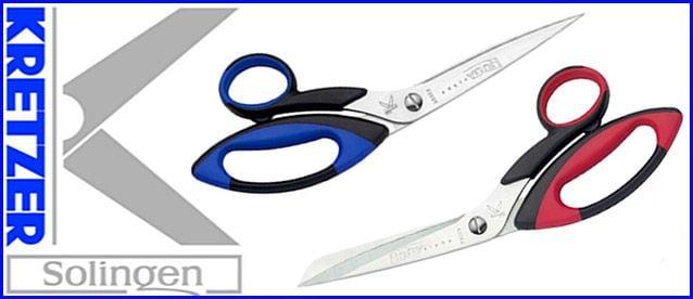 KRETZER QUALITY SCISSORS, SHEARS, YAILOR SHEARS, PINKING SHEARS, SNIPS, NIPPERS, TRIMMERS