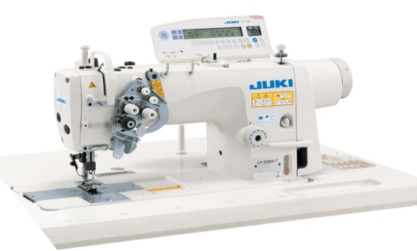 JUKI LH-3588A-7 and LH-3588A
Semi-dry-head, 2-needle, Lockstitch Machine with Organized Split Needle Bar